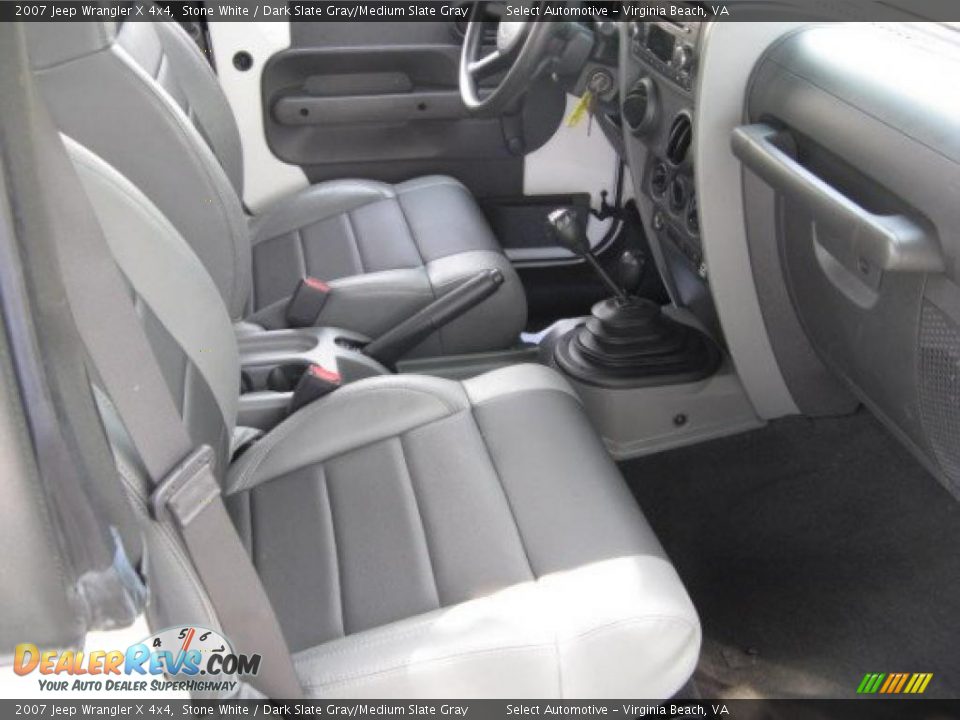 2007 Jeep Wrangler X 4x4 Stone White / Dark Slate Gray/Medium Slate Gray Photo #3