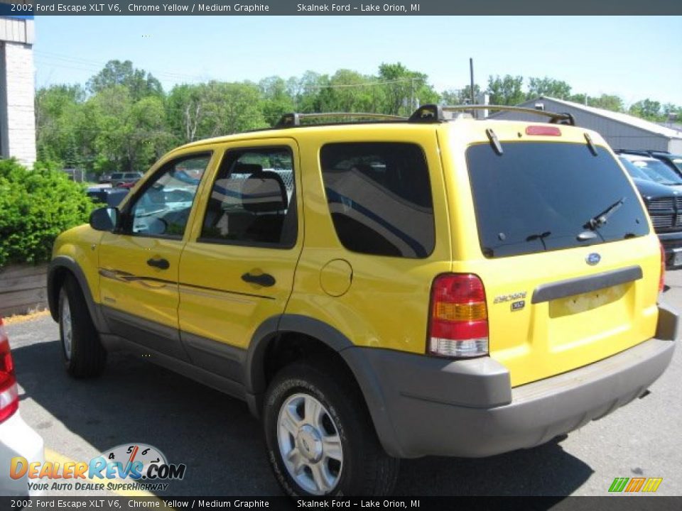 2002 Ford Escape XLT V6 Chrome Yellow / Medium Graphite Photo #2