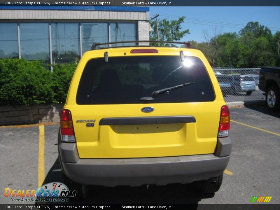 2002 Ford Escape XLT V6 Chrome Yellow / Medium Graphite Photo #3