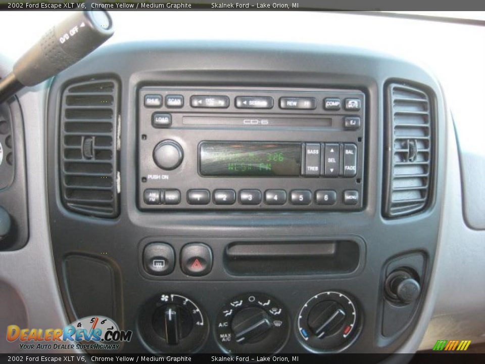 2002 Ford Escape XLT V6 Chrome Yellow / Medium Graphite Photo #9