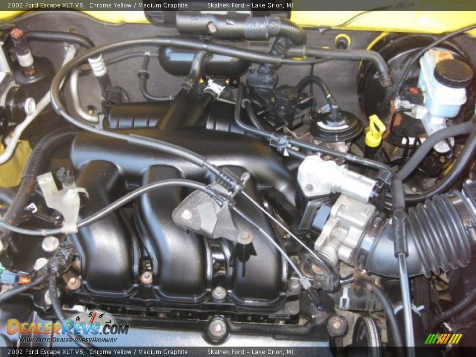 2002 Ford Escape XLT V6 Chrome Yellow / Medium Graphite Photo #15