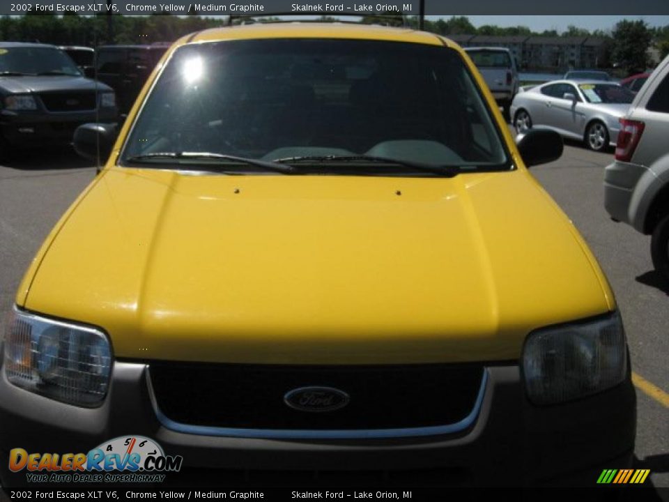 2002 Ford Escape XLT V6 Chrome Yellow / Medium Graphite Photo #16