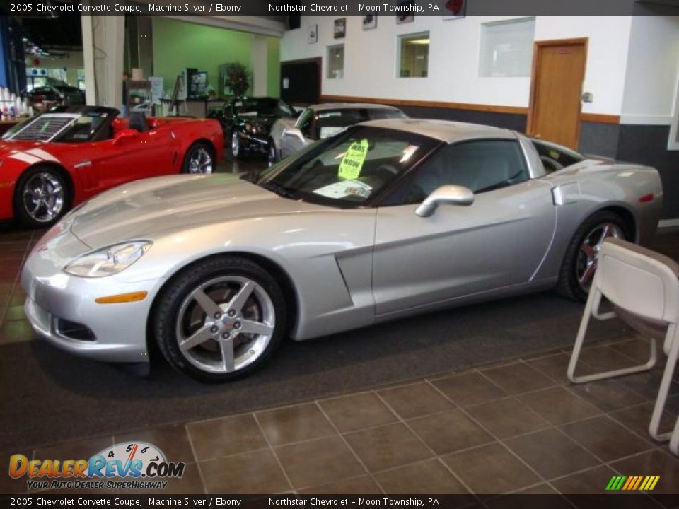 2005 Chevrolet Corvette Coupe Machine Silver / Ebony Photo #2