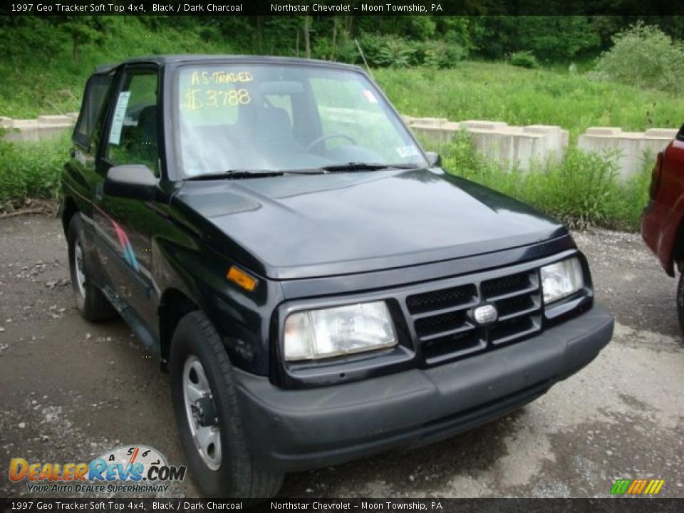 1997 Geo Tracker Soft Top 4x4 Black / Dark Charcoal Photo #1