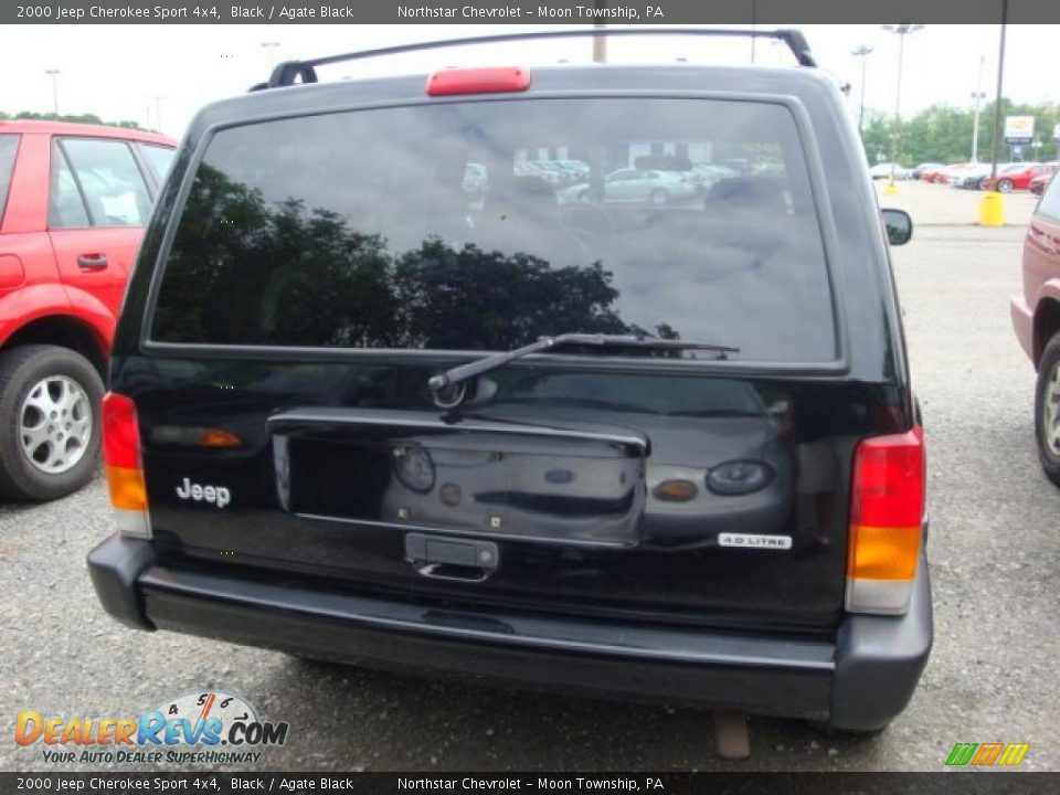 2000 Jeep Cherokee Sport 4x4 Black / Agate Black Photo #3