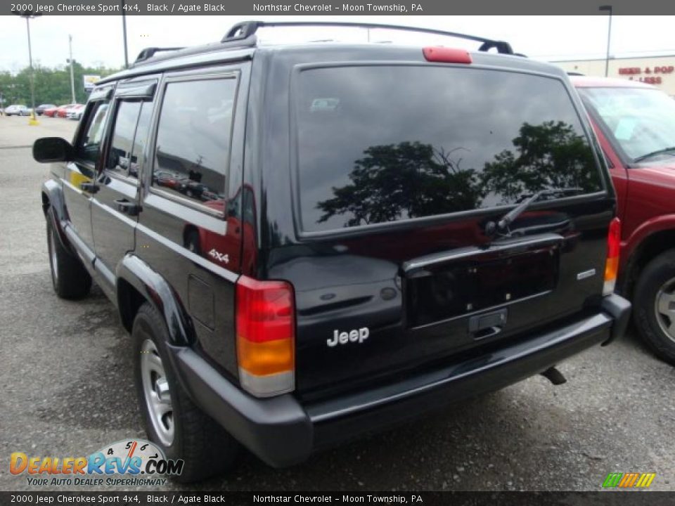 2000 Jeep Cherokee Sport 4x4 Black / Agate Black Photo #4