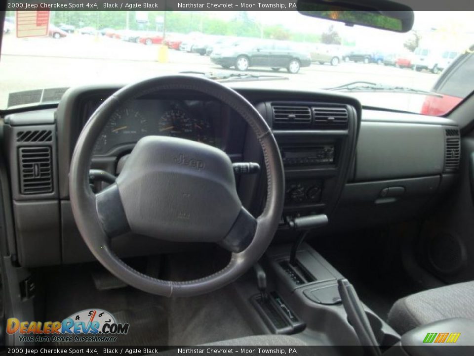 2000 Jeep Cherokee Sport 4x4 Black / Agate Black Photo #10