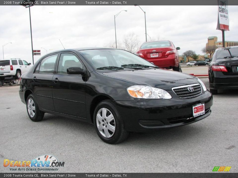 2008 Toyota Corolla CE Black Sand Pearl / Stone Photo #4