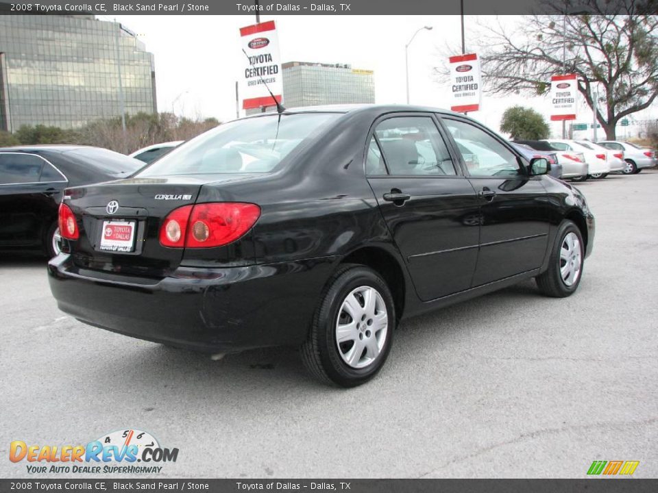 2008 Toyota Corolla CE Black Sand Pearl / Stone Photo #6