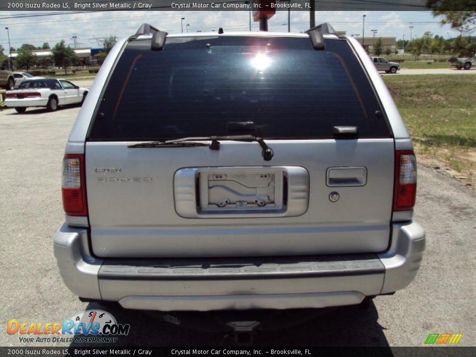 2000 Isuzu Rodeo LS Bright Silver Metallic / Gray Photo #8