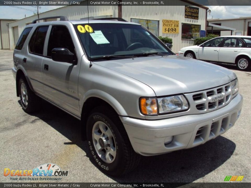 2000 Isuzu Rodeo LS Bright Silver Metallic / Gray Photo #11