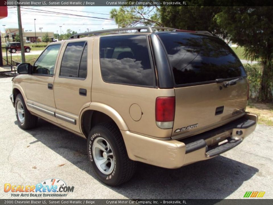 2000 Chevrolet Blazer LS Sunset Gold Metallic / Beige Photo #3