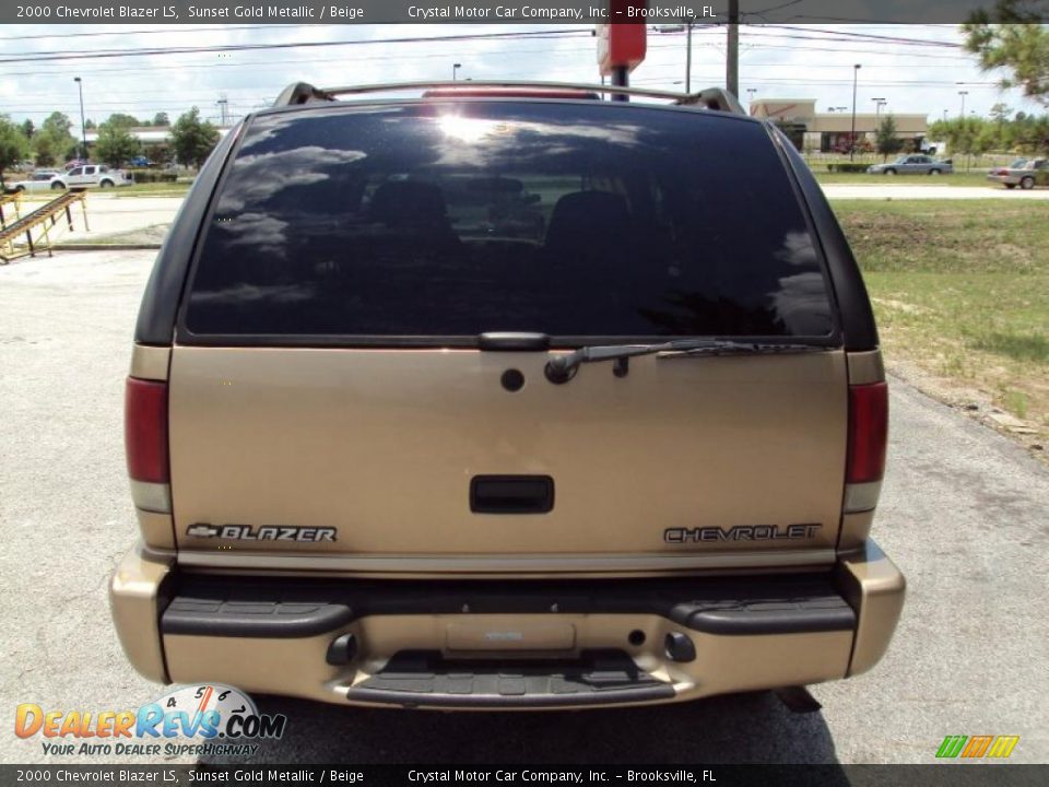 2000 Chevrolet Blazer LS Sunset Gold Metallic / Beige Photo #8