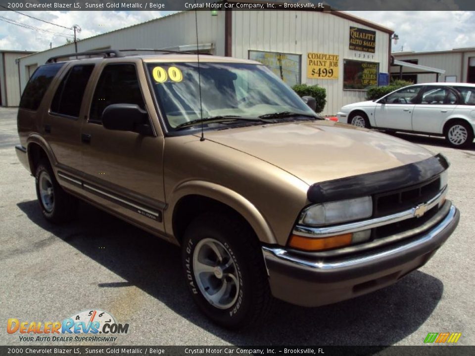 2000 Chevrolet Blazer LS Sunset Gold Metallic / Beige Photo #11