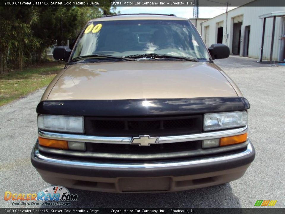 2000 Chevrolet Blazer LS Sunset Gold Metallic / Beige Photo #14