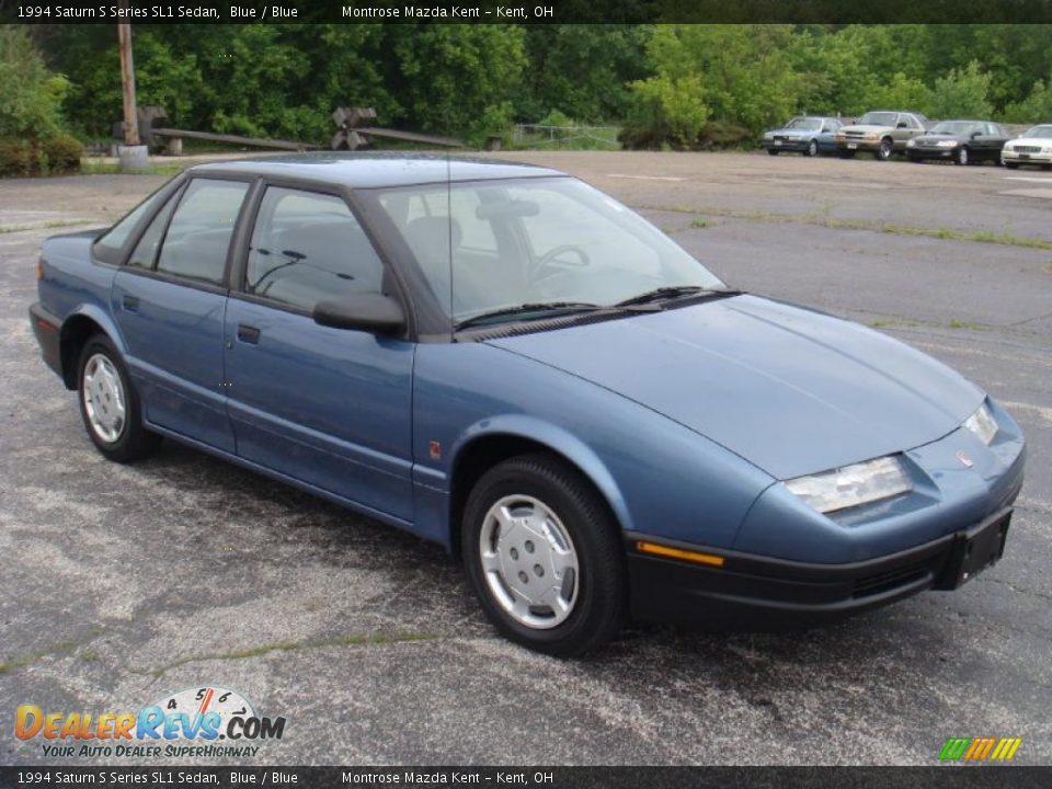 1994 Saturn S Series SL1 Sedan Blue / Blue Photo #3