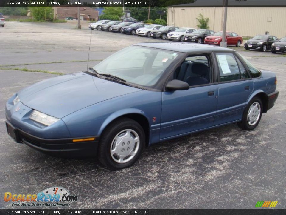 1994 Saturn S Series SL1 Sedan Blue / Blue Photo #4