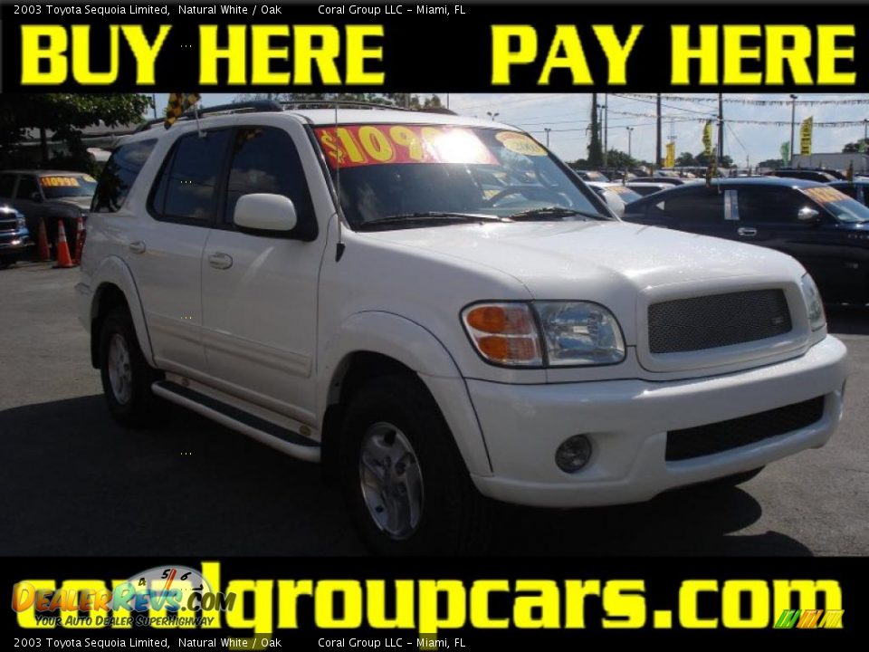 2003 Toyota Sequoia Limited Natural White / Oak Photo #1