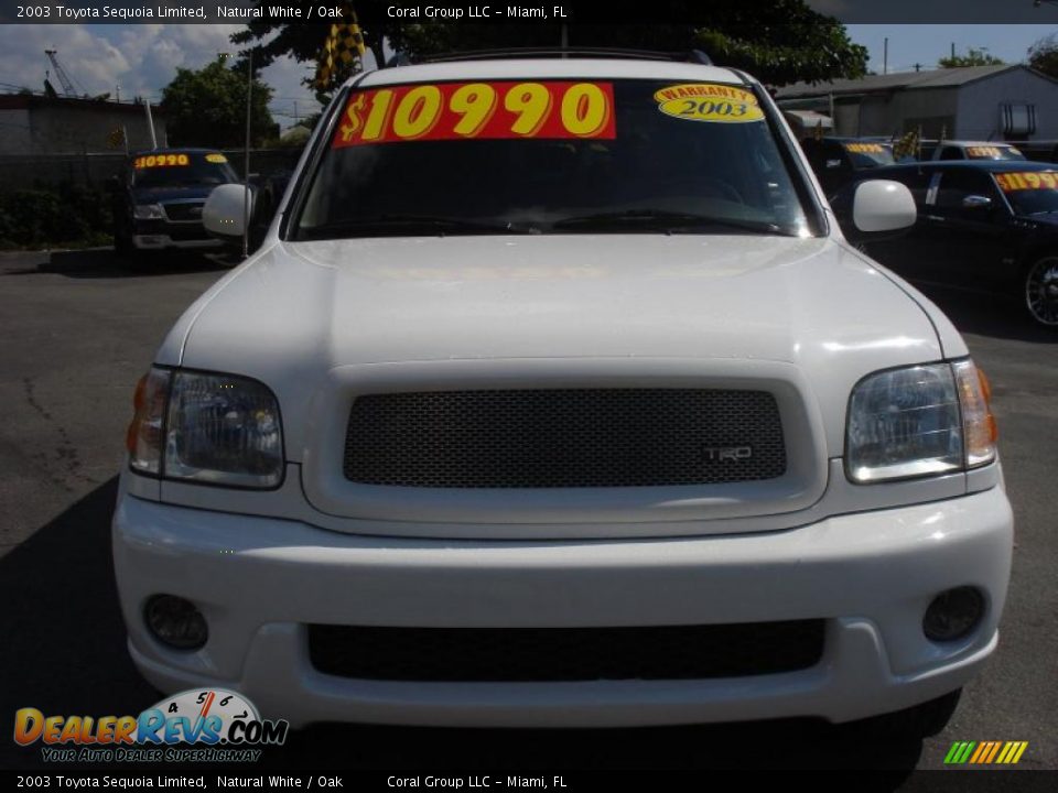 2003 Toyota Sequoia Limited Natural White / Oak Photo #2