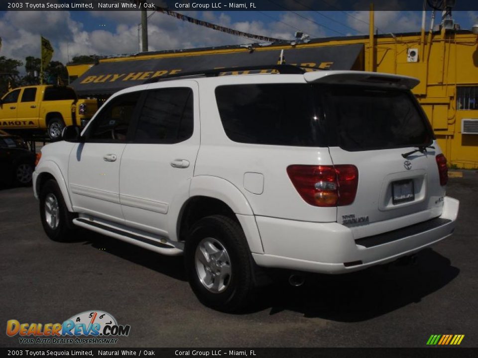 2003 Toyota Sequoia Limited Natural White / Oak Photo #4