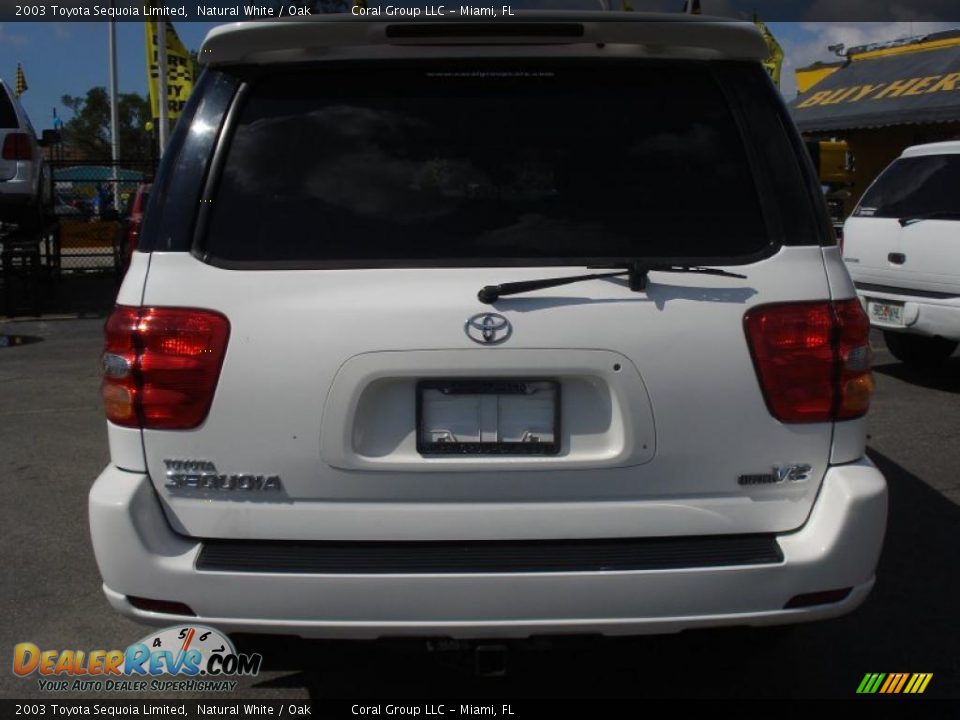 2003 Toyota Sequoia Limited Natural White / Oak Photo #5