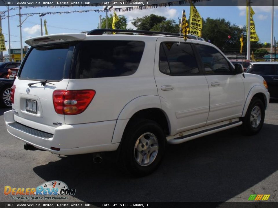 2003 Toyota Sequoia Limited Natural White / Oak Photo #6