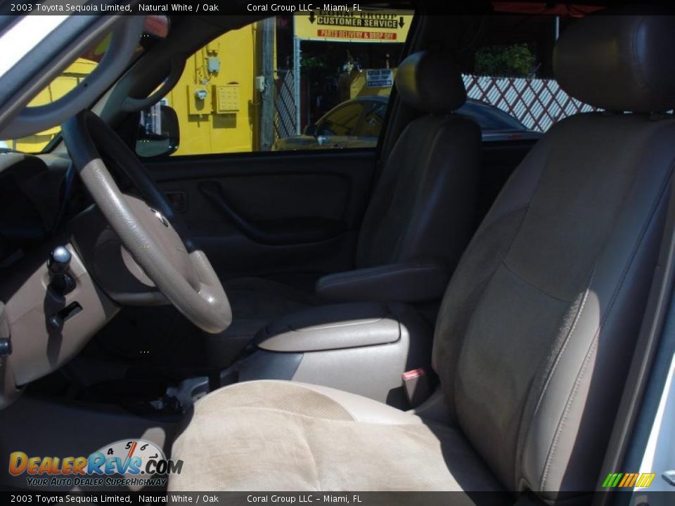 2003 Toyota Sequoia Limited Natural White / Oak Photo #9