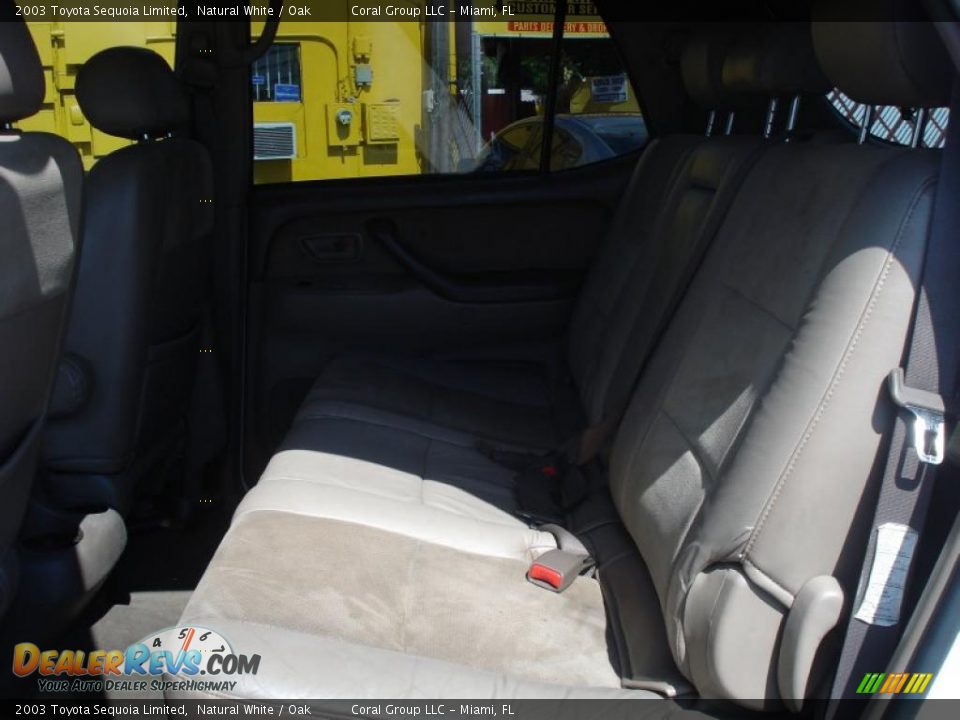 2003 Toyota Sequoia Limited Natural White / Oak Photo #10