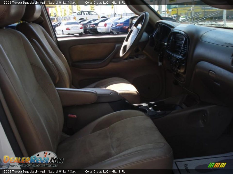 2003 Toyota Sequoia Limited Natural White / Oak Photo #12