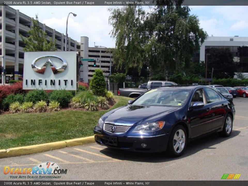 2008 Acura RL 3.5 AWD Sedan Opulent Blue Pearl / Taupe Photo #1