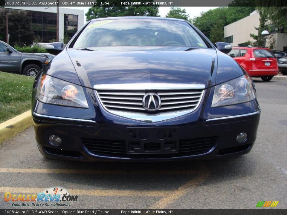 2008 Acura RL 3.5 AWD Sedan Opulent Blue Pearl / Taupe Photo #4