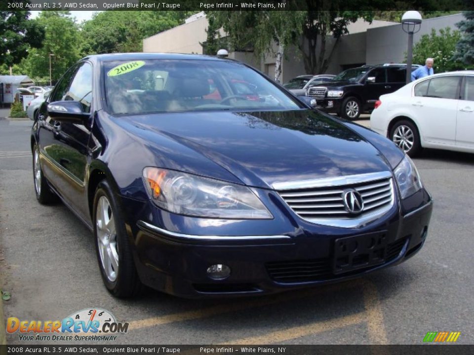 2008 Acura RL 3.5 AWD Sedan Opulent Blue Pearl / Taupe Photo #6