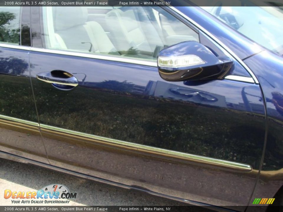 2008 Acura RL 3.5 AWD Sedan Opulent Blue Pearl / Taupe Photo #8