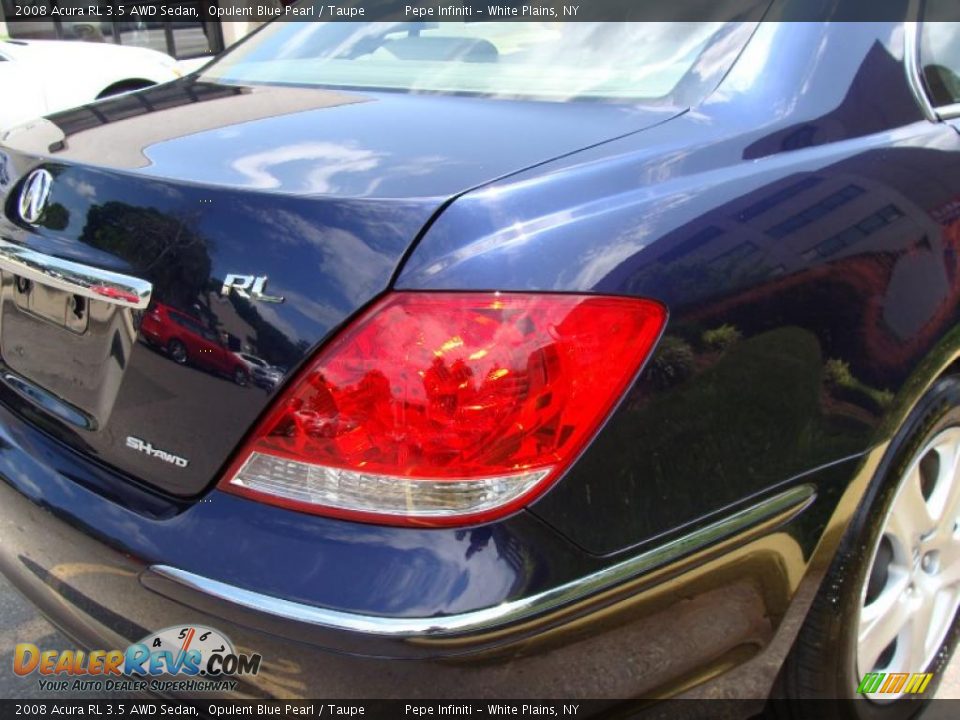 2008 Acura RL 3.5 AWD Sedan Opulent Blue Pearl / Taupe Photo #9