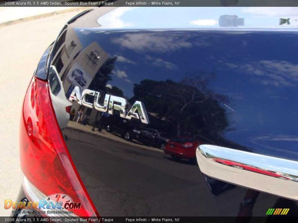 2008 Acura RL 3.5 AWD Sedan Opulent Blue Pearl / Taupe Photo #11