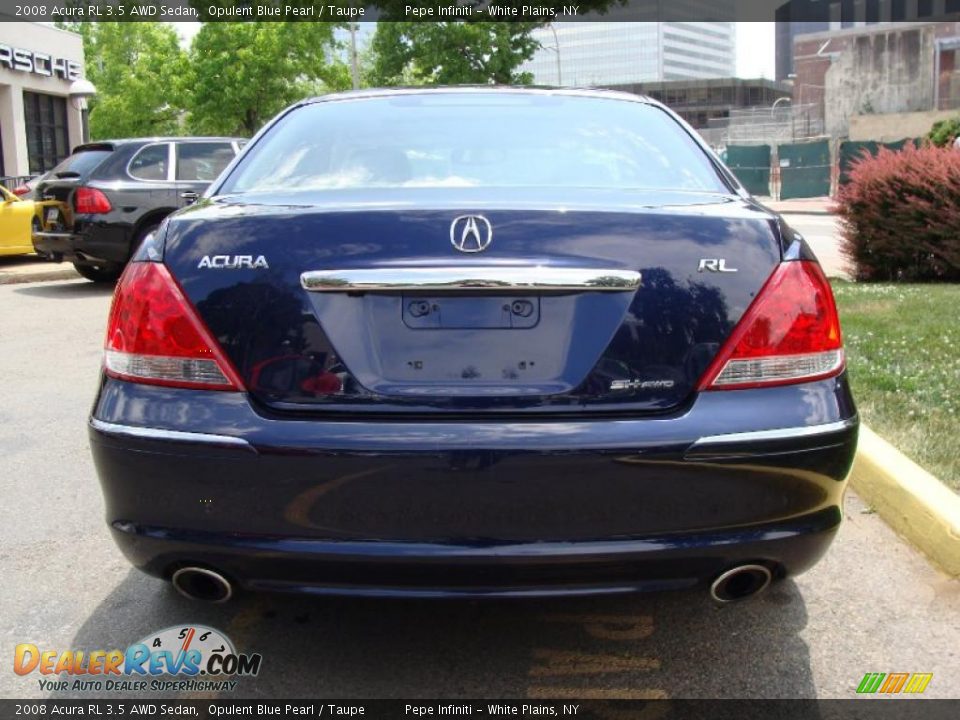 2008 Acura RL 3.5 AWD Sedan Opulent Blue Pearl / Taupe Photo #14