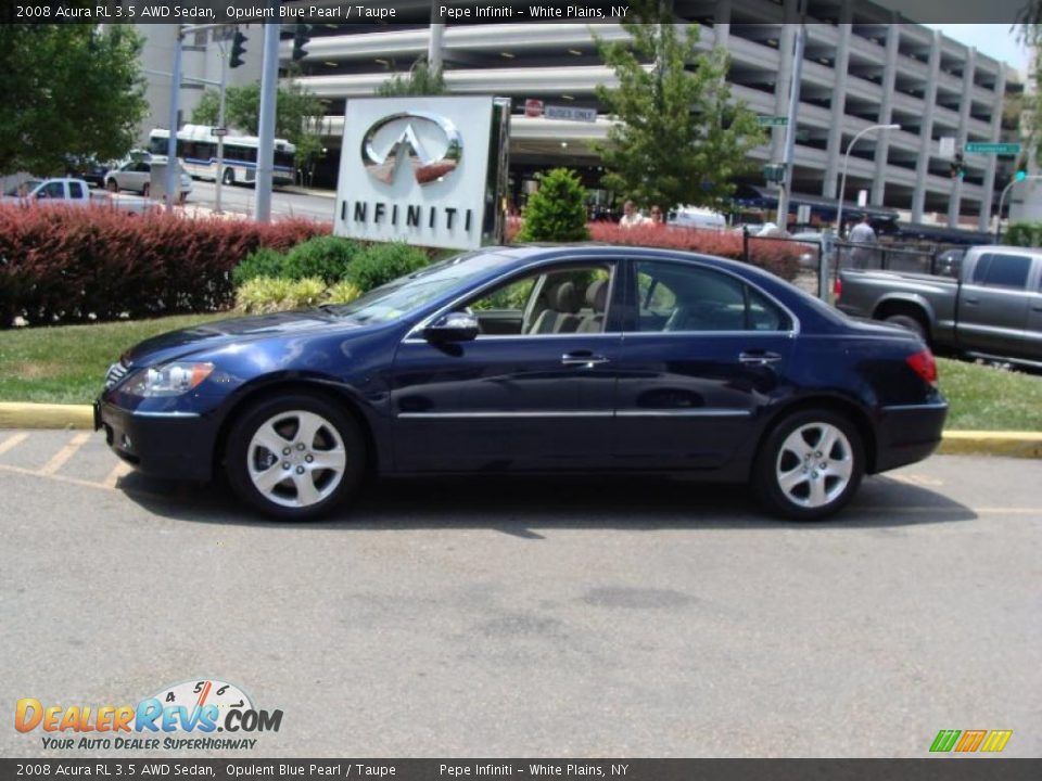 2008 Acura RL 3.5 AWD Sedan Opulent Blue Pearl / Taupe Photo #17