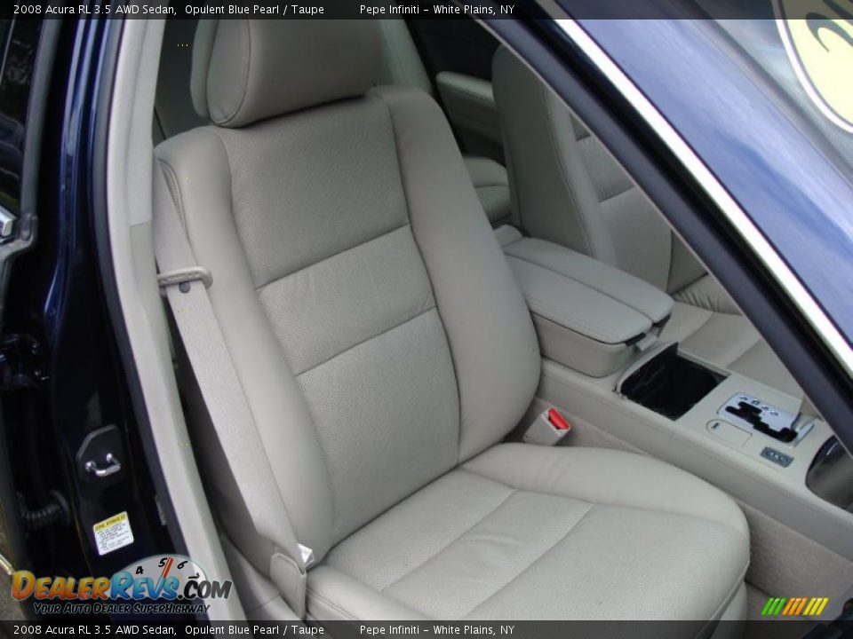 2008 Acura RL 3.5 AWD Sedan Opulent Blue Pearl / Taupe Photo #28