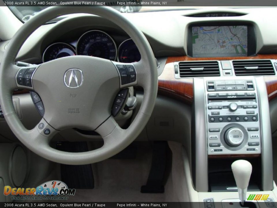 2008 Acura RL 3.5 AWD Sedan Opulent Blue Pearl / Taupe Photo #34