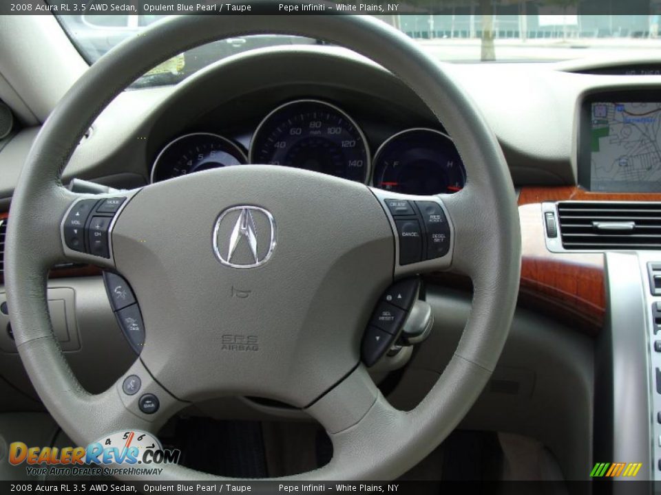 2008 Acura RL 3.5 AWD Sedan Opulent Blue Pearl / Taupe Photo #35