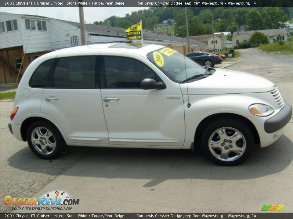 2001 Chrysler PT Cruiser Limited Stone White / Taupe/Pearl Beige Photo #6