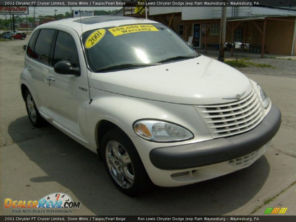 2001 Chrysler PT Cruiser Limited Stone White / Taupe/Pearl Beige Photo #7