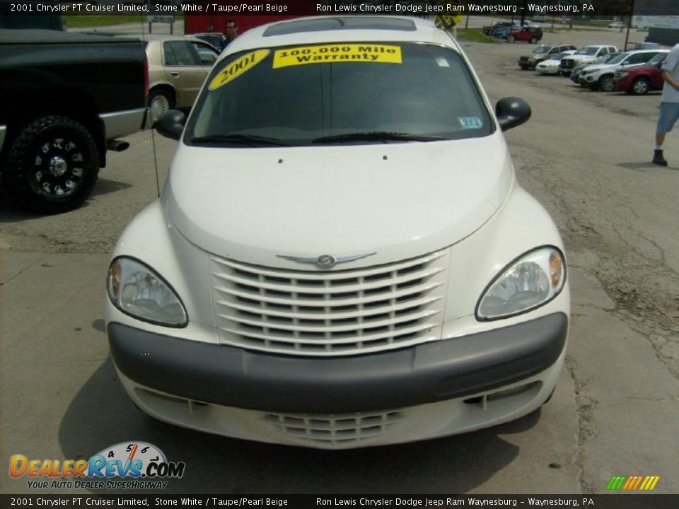 2001 Chrysler PT Cruiser Limited Stone White / Taupe/Pearl Beige Photo #8