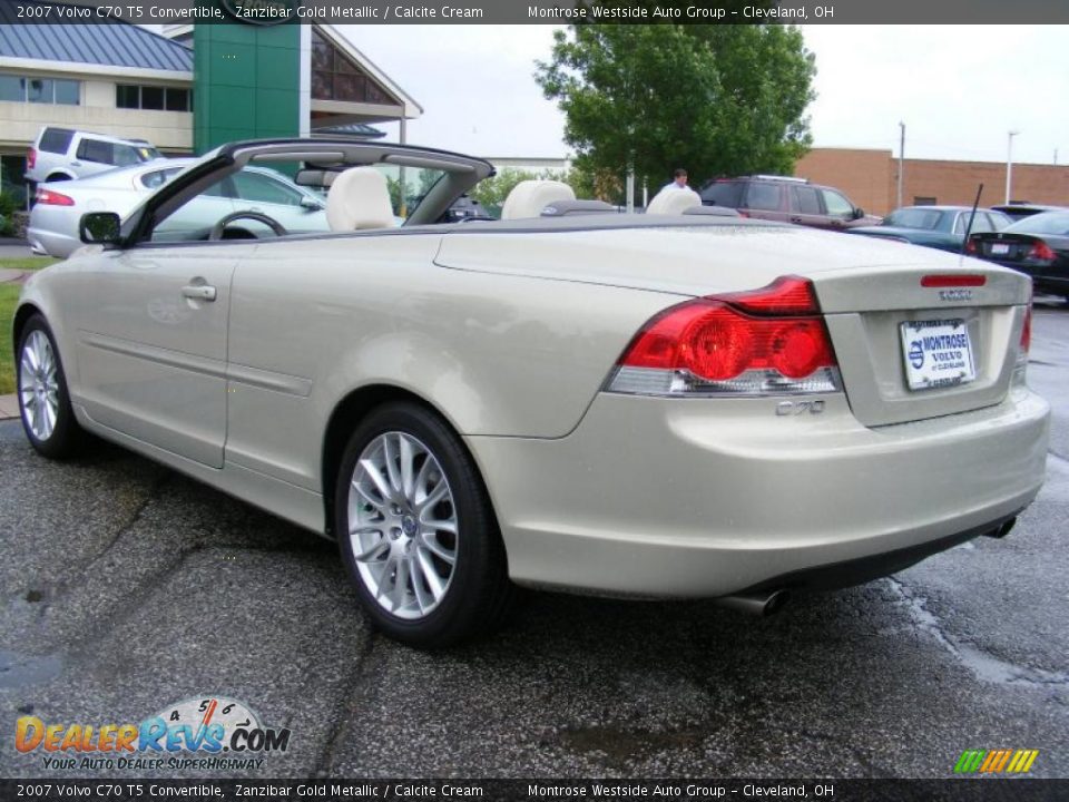 2007 Volvo C70 T5 Convertible Zanzibar Gold Metallic / Calcite Cream Photo #4