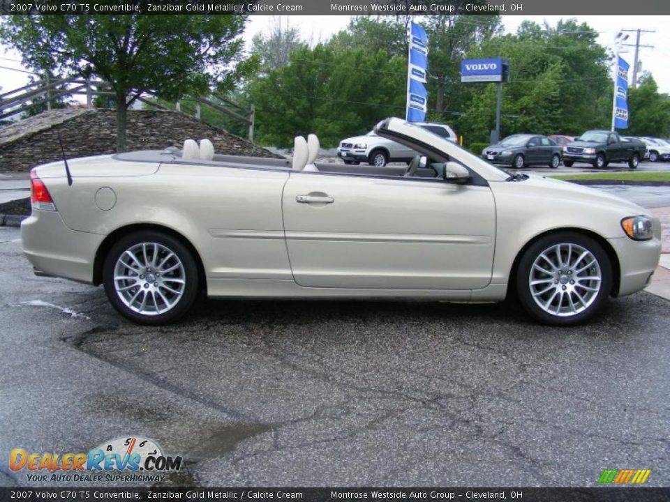 2007 Volvo C70 T5 Convertible Zanzibar Gold Metallic / Calcite Cream Photo #7