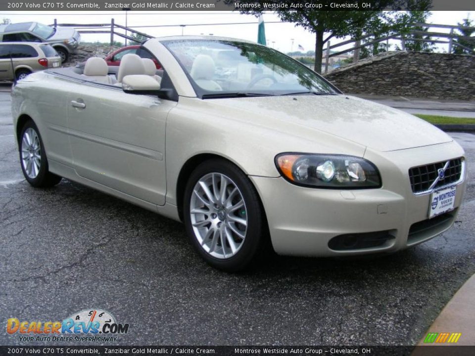 2007 Volvo C70 T5 Convertible Zanzibar Gold Metallic / Calcite Cream Photo #8