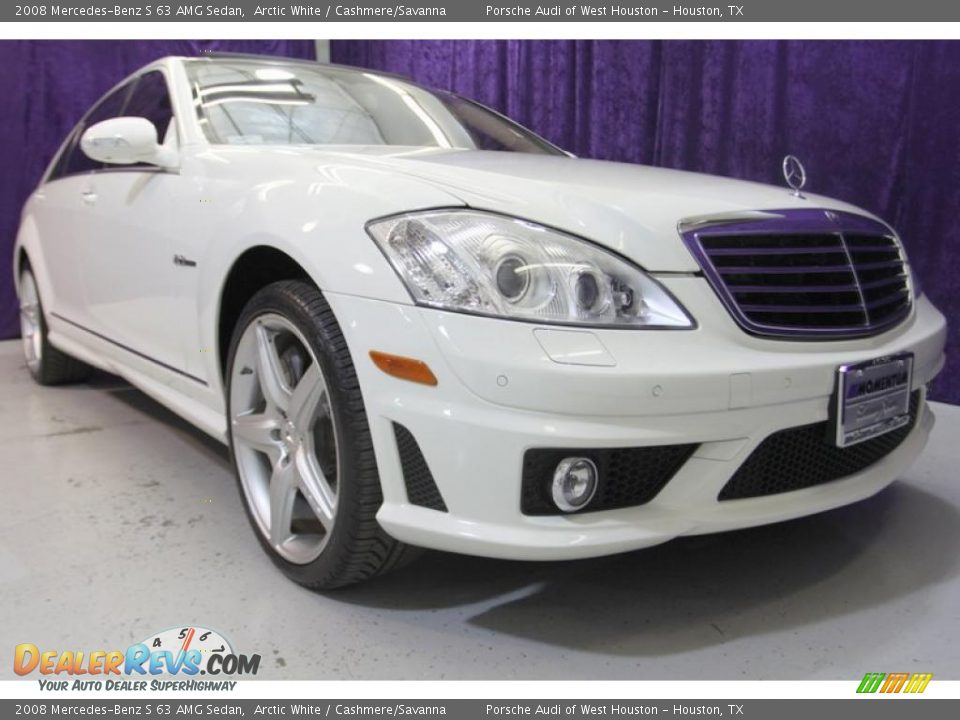 2008 Mercedes-Benz S 63 AMG Sedan Arctic White / Cashmere/Savanna Photo #1