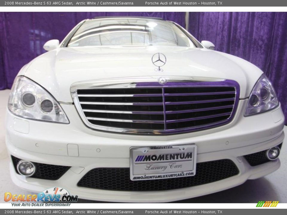 2008 Mercedes-Benz S 63 AMG Sedan Arctic White / Cashmere/Savanna Photo #2