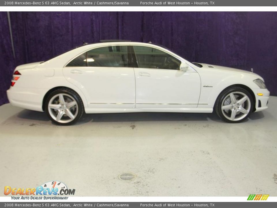 2008 Mercedes-Benz S 63 AMG Sedan Arctic White / Cashmere/Savanna Photo #3