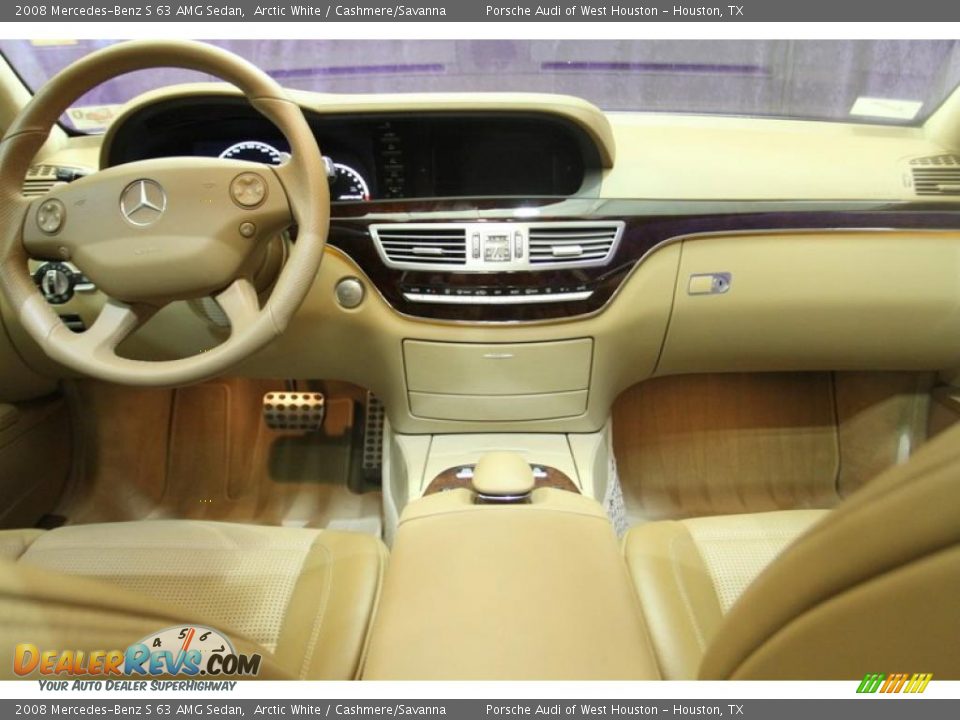 2008 Mercedes-Benz S 63 AMG Sedan Arctic White / Cashmere/Savanna Photo #5